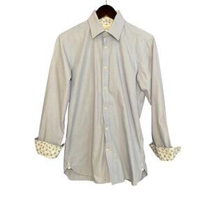 Ted Baker Endurance Men’s Shirt Size 15 32/33 Blue/White Button Down